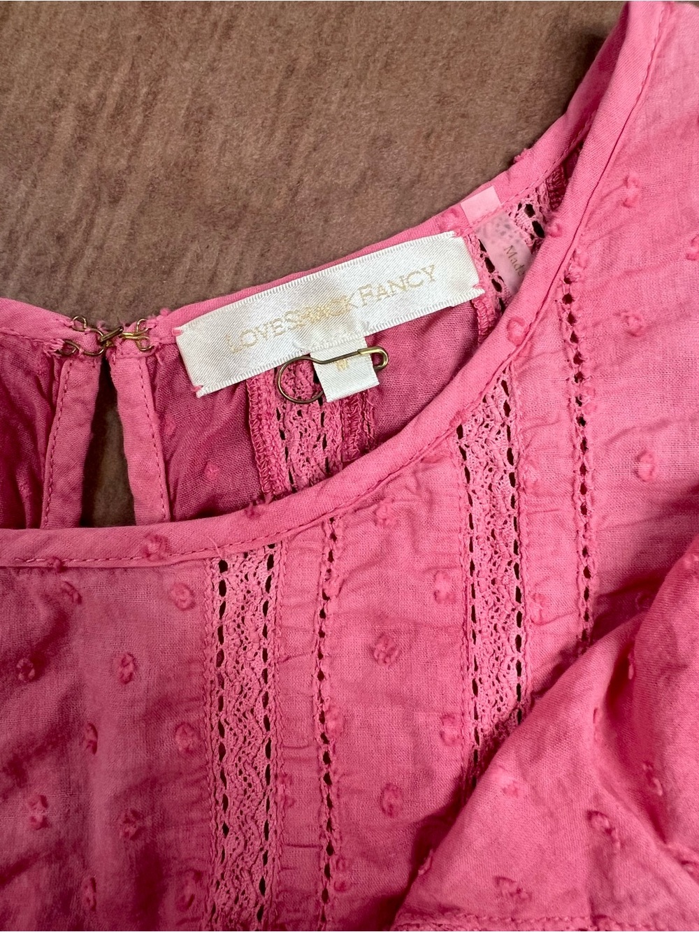 LoveShackFancy Pink Ruffled Mini Dress - Picture 7 of 7